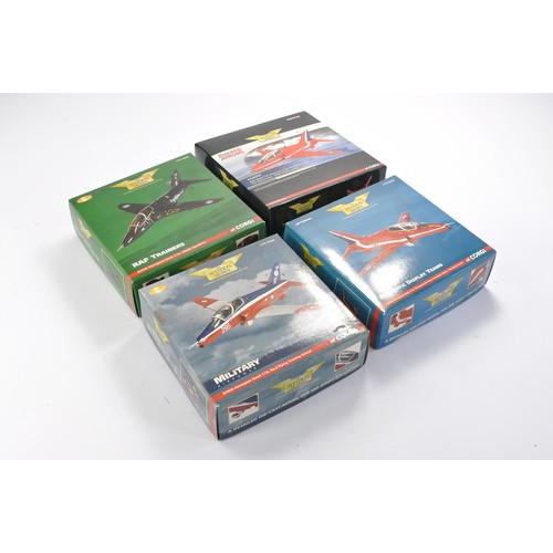 210 - Corgi model aircraft issues comprising 1) No. AA36008 BAE Hawk T1A Red Arrows, 2) No. AA36001 BAE Ha... 