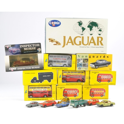 259 - A group of Budgie Diecast Bus issues plus Corgi (inc Inspector Morse) and worn loose diecast. Some b... 