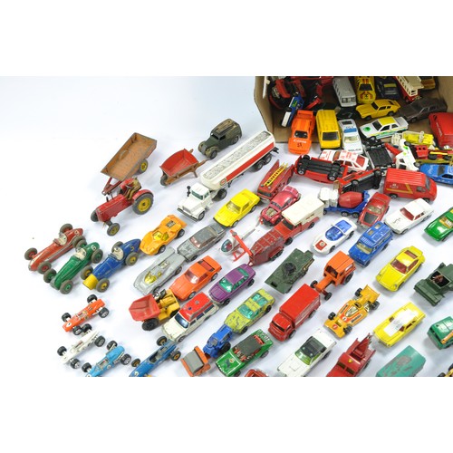 269 - Playworn Diecast group comprising Matchbox, Dinky, Zymlex, Corgi etc, approx 115 pcs.