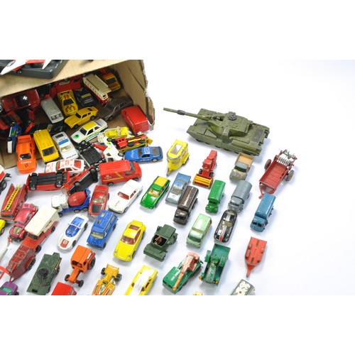 269 - Playworn Diecast group comprising Matchbox, Dinky, Zymlex, Corgi etc, approx 115 pcs.