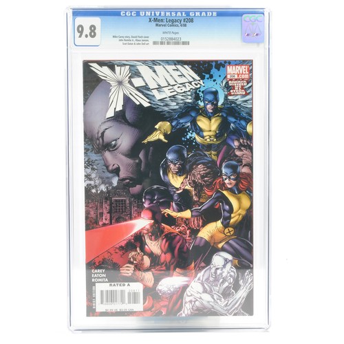 398 - Graded Comic Book interest comprising X-Men; Legacy #208. Marvel Comics 4/08. CGC Universal Grade 9.... 