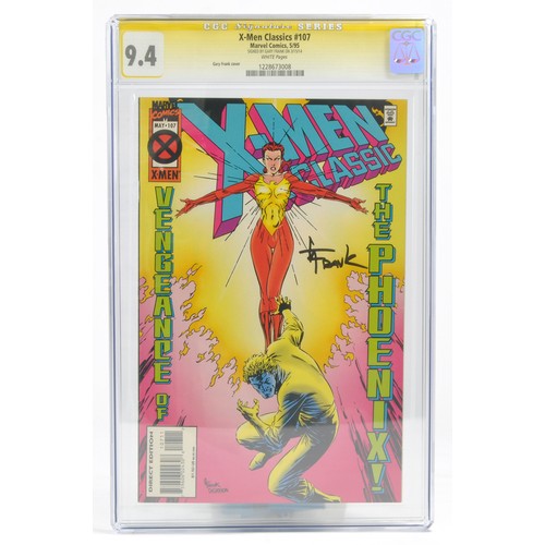 408 - Graded Comic Book interest comprising X-Men Classics #107. Marvel Comics 5/95- signed by Gary Frank ... 