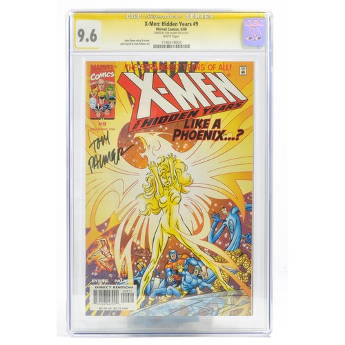 410 - Graded Comic Book interest comprising X-Men; Hidden years #9. Marvel Comics 8/00 - signed by Tom Pal... 