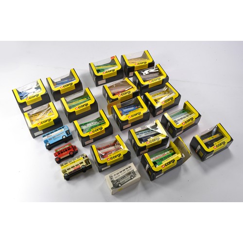 452 - A group of 20 boxed predominantly bus/coach Corgi issues including some of the older issues. All loo... 