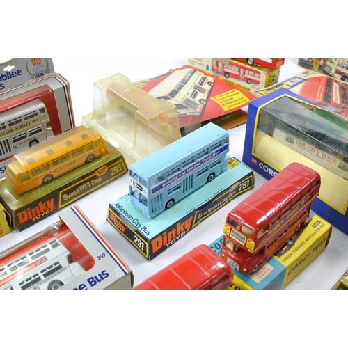 475 - An impressive collection of older Bus / Coach issues from Dinky and Corgi including some harder to f... 