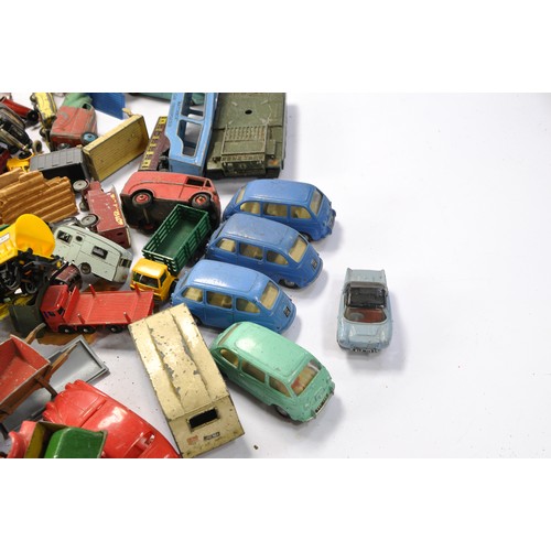 481 - A very interesting childhood collection of vintage 'playworn' diecast comprising Corgi, Dinky, Match... 