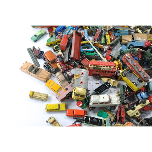 481 - A very interesting childhood collection of vintage 'playworn' diecast comprising Corgi, Dinky, Match... 