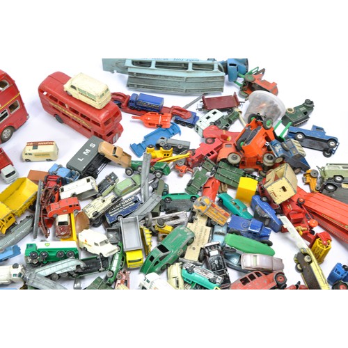 481 - A very interesting childhood collection of vintage 'playworn' diecast comprising Corgi, Dinky, Match... 