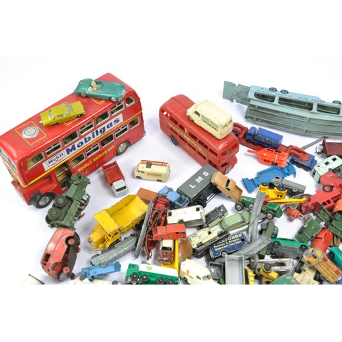 481 - A very interesting childhood collection of vintage 'playworn' diecast comprising Corgi, Dinky, Match... 