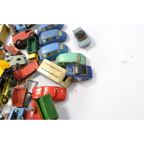 481 - A very interesting childhood collection of vintage 'playworn' diecast comprising Corgi, Dinky, Match... 