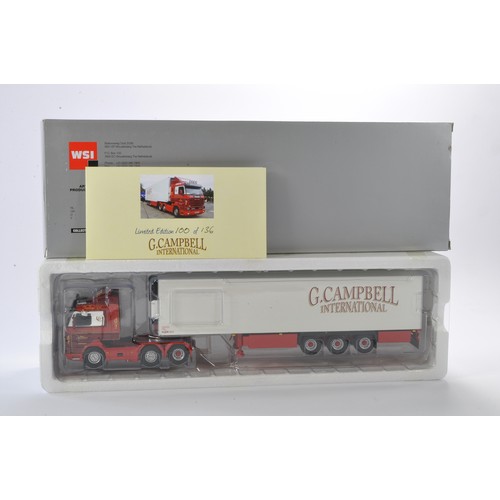 76 - WSI Collectibles 1/50 high detail model truck issue comprising No. 15-1016 Scania Fridge Trailer in ... 