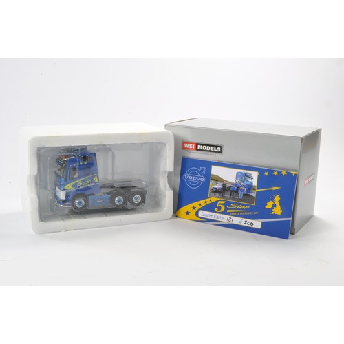 80 - WSI Models 1/50 model Truck issue comprising No. 02-2766 Volvo FH4 GLOB. 6 x 2 Twin Steer in the liv... 