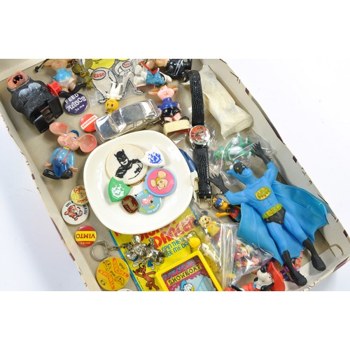 535 - A most eclectic group of assorted toys and items of childhood interest comprising mostly TV related ... 