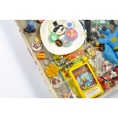 535 - A most eclectic group of assorted toys and items of childhood interest comprising mostly TV related ... 