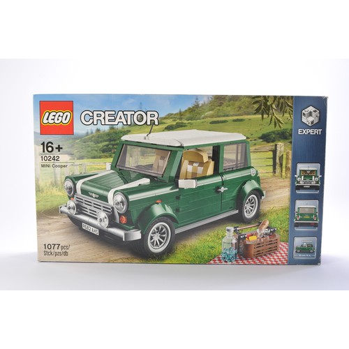 3 - Lego Model Kit comprising No. 10242 Mini Cooper. Kit is used but complete.