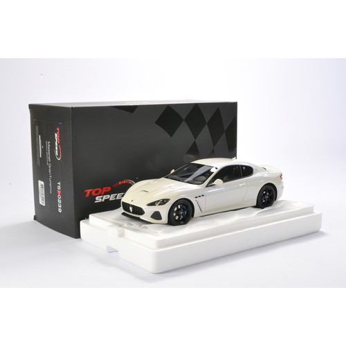 22 - Top Speed 1/18 Resin Model comprising Maserati Gran Turismo. One wheel broken off otherwise does not... 