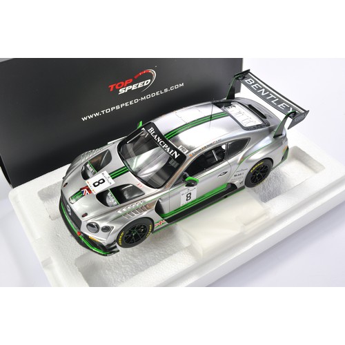 25 - Top Speed 1/18 Resin Model comprising Bentley Continental GT3. Looks to be without sign of fault, no... 