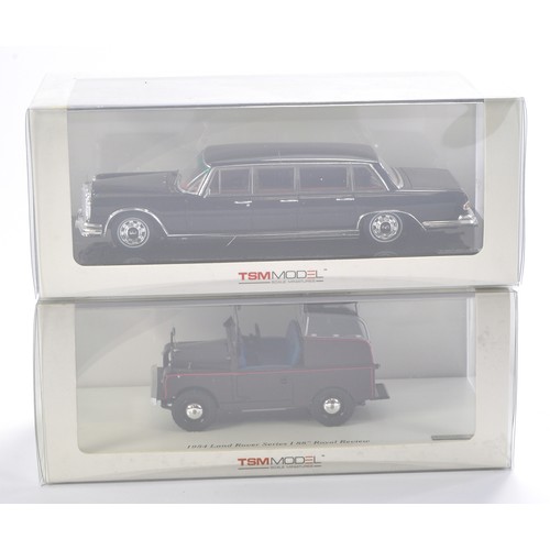 26 - TSM Model 1/43 Resin Mercedes Pullman plus 1954 Land Rover Royal Review. Both look excellent without... 