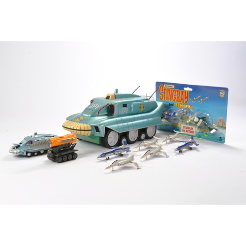 33 - Assorted unspoilt Gerry Anderson Diecast including Stingray and Captain Scarlet plus larger SPV (whi... 