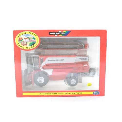 124 - Britains Farm 1/32 issue comprising No. 00054 Massey Ferguson 7200 Combine. Looks to be excellent in... 