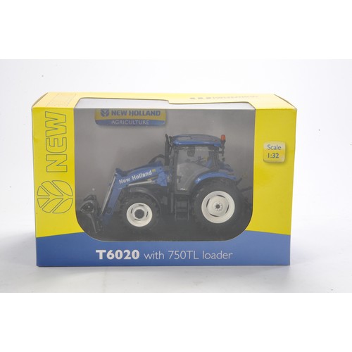 137 - Farm model interest comprising Universal Hobbies 1/32 New Holland Agriculture T6020 Tractor with 750... 