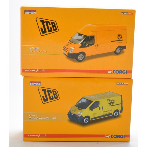 189 - Corgi 1/50 JCB Ford Transit Van Duo. Excellent in boxes.