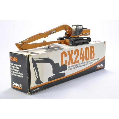 212 - Diecast model construction issue comprising Conrad 1/50 CASE CX240B hydraulic excavator. Displayed b... 