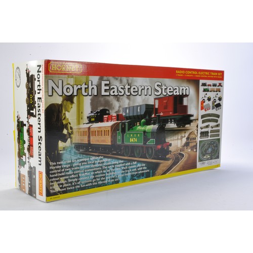 243 - Model Railway Comprising Hornby No. R1030 North Eastern Steam Radio Control Electric Train Set 2 Tra... 