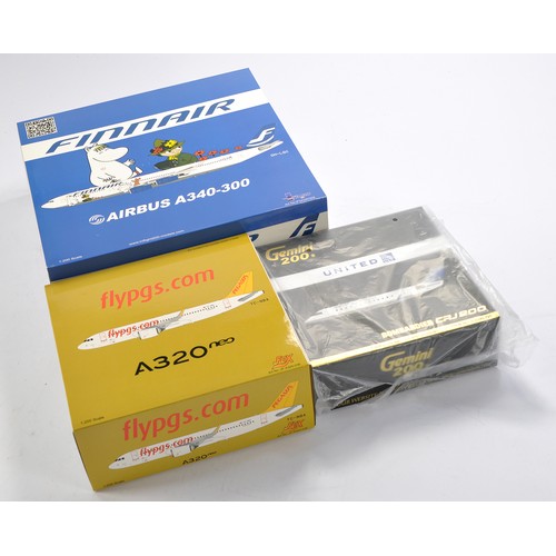 304 - Diecast model aircraft comprising the following issues. 1) Inflight 200 1/200 Airbus A340  - 300 in ... 