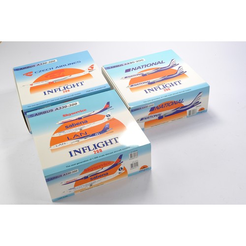 308 - Diecast model aircraft comprising the following issues. 1) Inflight 200  - 1/200 Airbus A330  - 300 ... 