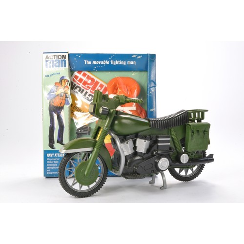 352 - Action Man Sailor reissue outfit plus motorcycle.