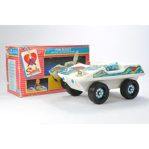 356 - Pedigree Sindy Fun Buggy with wetsuit and surfboard. Complete with attachments and accessories etc i... 