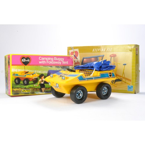 357 - Pedigree Sindy Camping Buggy with foldaway tent. Complete with attachments and accessories etc in or... 