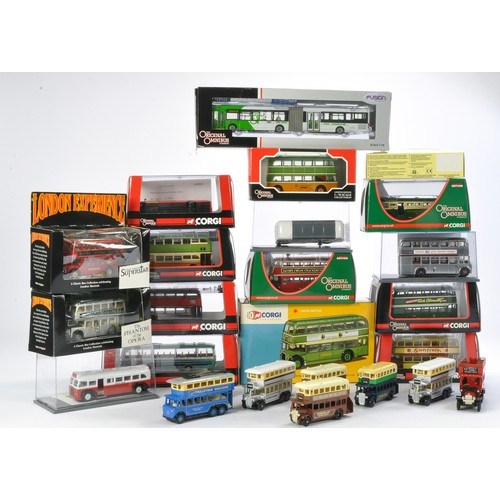 500 - Diecast model bus group comprising of 25 boxed and unboxed issues in various liveries as shown. Most... 