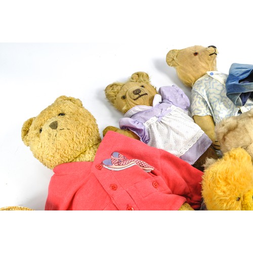 487 - Collection of Vintage Bears with moderate to significant wear.