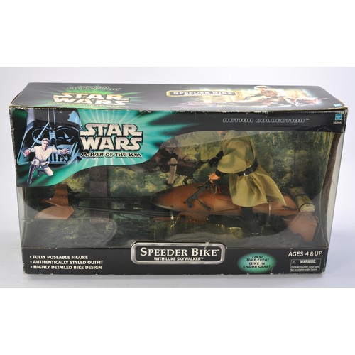 583 - Hasbro Star Wars Power of the Jedi Speeder Bike with Luke Skywalker. Looks to be complete with origi... 