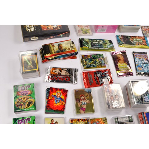 590 - A large collection of trading cards comprising comic genre from Marvel, Top Cow, DC etc inclusive of... 