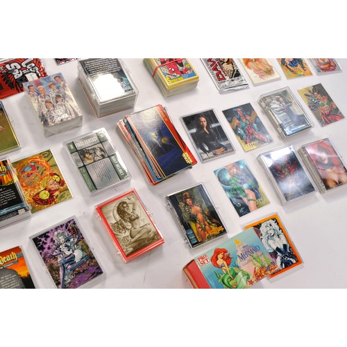 590 - A large collection of trading cards comprising comic genre from Marvel, Top Cow, DC etc inclusive of... 