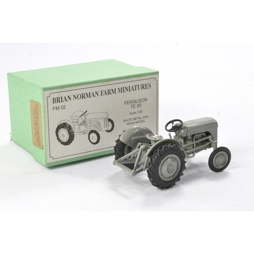 52 - Brian Norman 1/32 Hand Built farm issue comprising no. FM02 Ferguson TE20 Tractor. Looks to be excel... 