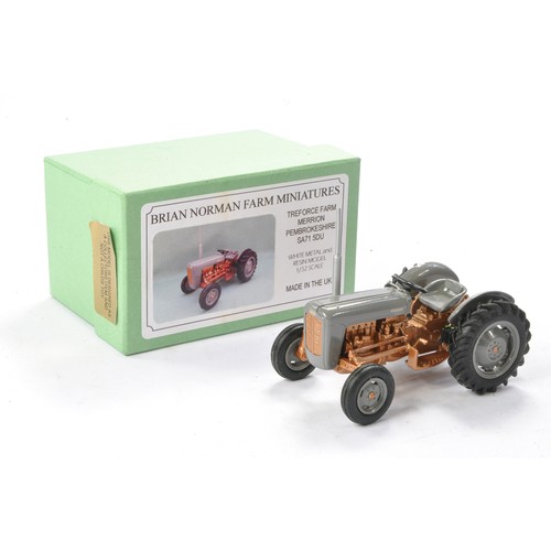 60 - Brian Norman 1/32 Hand Built farm issue comprising no. FM12 Ferguson 35 Grey and Gold Tractor. Looks... 