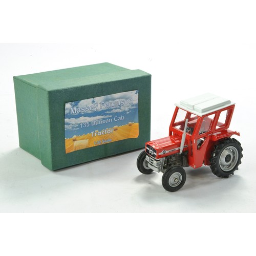 74 - Cenfyn Davies hand built 1/32 farm issue comprising Massey Ferguson 135 with Duncan Cab. Looks to be... 