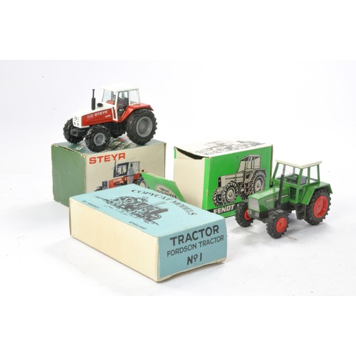 93 - Conrad 1/50 diecast tractor issue comprising Steyr 8130 plus Cursor Fendt and Copycat Models Fordson... 