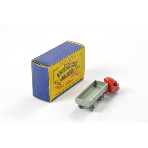 229 - Matchbox Regular Wheels No. 10a Scammell Scarab Mechanical Horse and Trailer. Red and Grey with gold... 