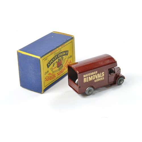 234 - Matchbox Regular Wheels No. 17a Bedford Removal Van. Maroon with Gold Trim. Generally excellent, wit... 