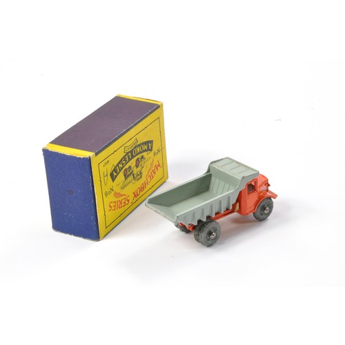 239 - Matchbox Regular Wheels comprising No. 6a Quarry Truck. Orange, gold trim, grey back with metal whee... 