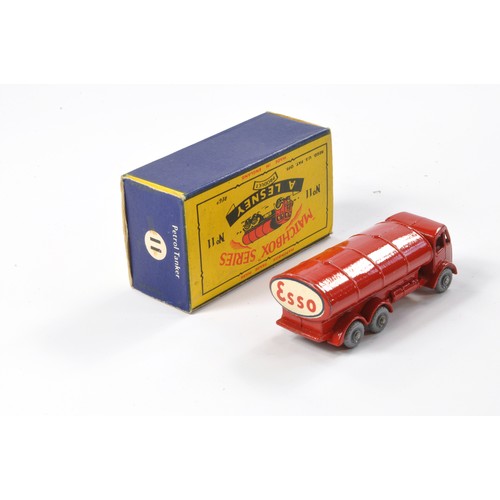 245 - Matchbox Regular Wheels comprising No. 11b ERF Petrol Tanker. Red with grey plastic wheels, silver t... 