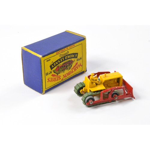 248 - Matchbox Regular Wheels comprising No. 18a Caterpillar Bulldozer. Yellow inc driver with red dozer b... 