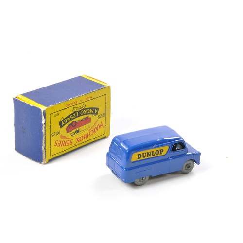 255 - Matchbox Regular Wheels comprising No. 25a Bedford Dunlop Van. Blue with Metal Wheels. Excellent wit... 