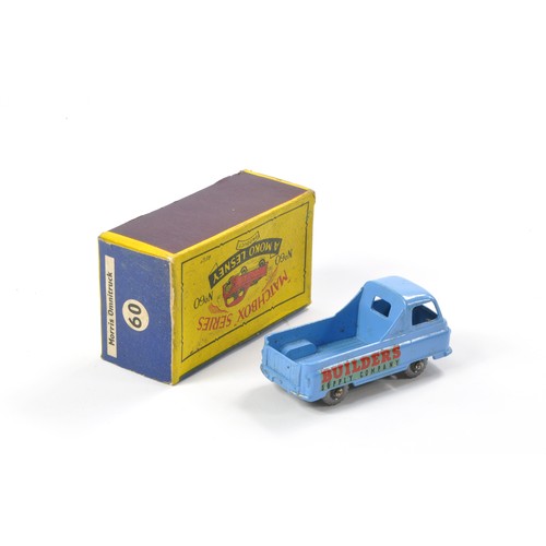 264 - Matchbox Regular Wheels comprising No. 60a Morris Builder's Supply Truck. Blue with grey plastic whe... 