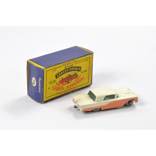 267 - Matchbox Regular Wheels comprising No. 75a Ford Thunderbird. White and Peach Body with Silver Plasti... 